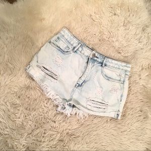 cutoff denim shorts